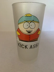 Vintage 1998 South Park Eric Cartman ‘Kick Ass!’ /‘That Was Sweet !’Tall Glass - Picture 1 of 2