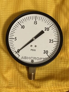 Ashcroft Manometer Nr. 1000 untere 4,5" 0-30 Pfund/Druck - Bild 1 von 1