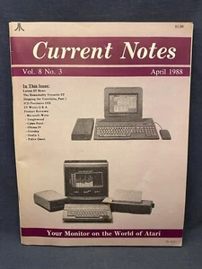 April 1988 CURRENT NOTES ATARI ST Vintage Computer System Ads QIX ET Ultima IV - Picture 1 of 13