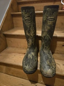 LaCrosse Alpha Men's Size 14 Rubber Boots Mossy Oak Break-Up Outdoors Hunt Fish - Picture 1 of 5