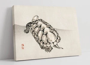 TARTARUGA DI KONO BAIREI, OPERA D'ARTE GIAPPONESE - TELA INCORNICIATA PROFONDA STAMPA ARTE DA PARETE - Foto 1 di 2