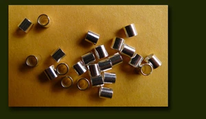 925 silver crimp beads, 3 x 3 mm,  24 units - Picture 1 of 1