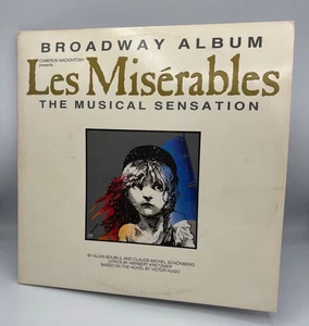 LES MISERABLES BROADWAY MUSICAL SOUNDTRACK DOUBLE LP VINYL ALBUM 1987 COMPLETE - Picture 1 of 13