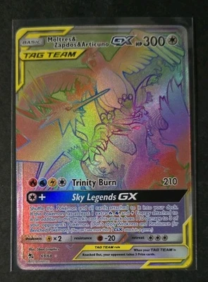 Moltres & Zapdos & Articuno GX (Secret) 69/68 Hidden Fates - Pack Fresh - Image 1 of 2