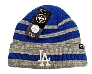 MLB Los Angeles Dodgers Multi-Color One Size Cuffed Knit By '47 Brand - Picture 1 of 2