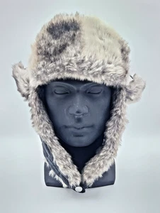 Mudd Women’s Black Faux Fur Trapper Hat Ushanka Aviator Ear Flap Winter Warm - Picture 1 of 13