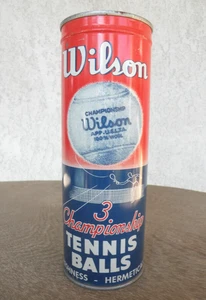 Vintage Sealed Wilson Championship Tennis Balls~Advertising Tin - Picture 1 of 6