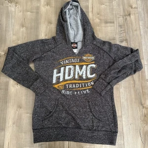 Harley-Davidson Hooded Sweatshirt Pullover Women Small HDMC Vintage Traditional - Picture 1 of 8