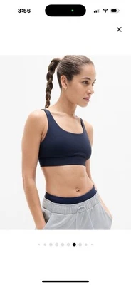 Athleta Interval Sports Bra A-C Eclipse Blue Medium #413272 NEW !!  M - Image 1 of 4