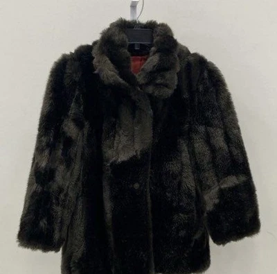 Chaqueta corta vintage años 70 90 pasaporte felpa imitación zorro piel de conejo pequeña 10 mob satinado 36 w Foto 1 de 4