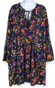 Old Navy Midi Floral Print V-Neck Babydoll Swing Dress Women XXL Cottage - Picture 1 of 20