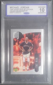 Michael Jordan 1998 Upper Deck MJ Sticker #81 The Man BULLS GOAT CCG GEM MINT 10 - Picture 1 of 3