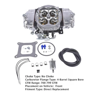 BR-67200 Carburetor 4 Barrel Square Bore Dual 750 CFM Mechanical Secondary S12 - Picture 1 of 15