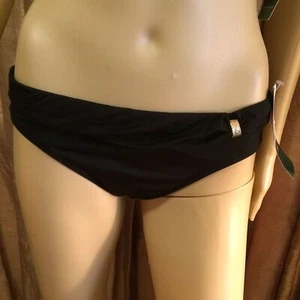 Ralph Lauren Women's Swimwear Black Bikini Fold Over Waistband Bottom Size 6-NWT - Picture 1 of 6