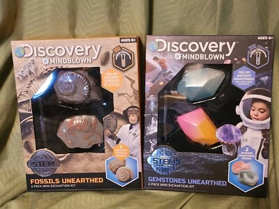 Nuevo en caja Discovery MINDBLOWN Mini juego de excavación de fósiles y piedras preciosas desenterradas Foto 1 de 4