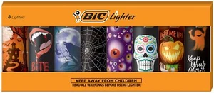 BIC Special Edition Spooky Series Lighters Set of 8 Lighters - Picture 1 of 7