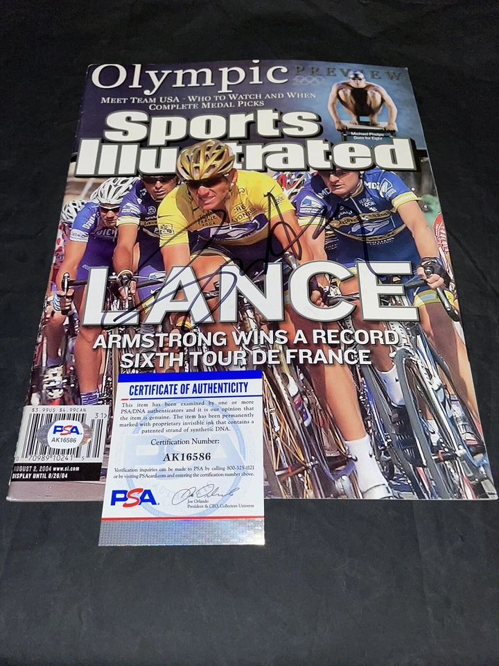 Lance Armstrong Signed SI Sports Illustrated Full Magazine PSA/DNA #4 - Image 1 of 1