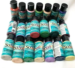 FABRIC PAINT So Soft per 1oz bottle. NEW DISCONTINUED colors BARGAIN Aussie - Picture 1 of 34