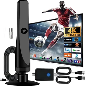 Verstärkte HD-Digital-TV-Antenne Innenbereich 200 Meilen Reichweite 4K 8K 1080P Signalverstärkung - Bild 1 von 11
