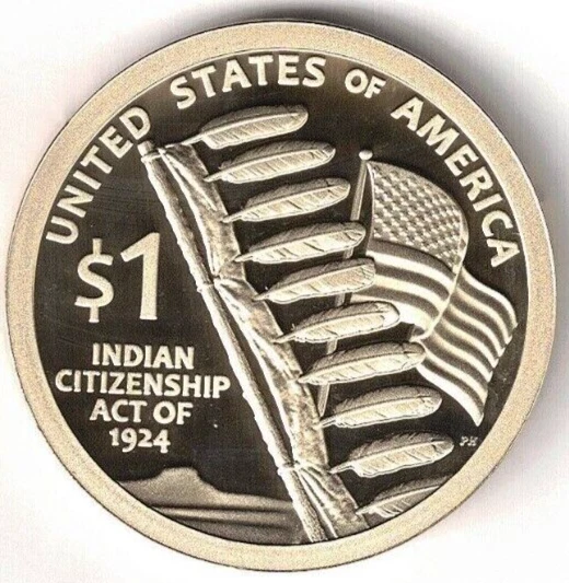 2024-S San Francisco Proof Indian Citizenship Act and Sacajawea Dollar Coin! - Image 1 of 2