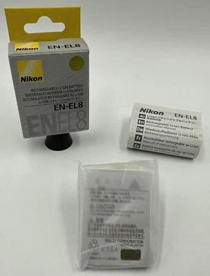 Batería recargable de iones de litio Nikon EN-EL8 para Coolpix P1 P2 S1 S2 S3 3,7 V Foto 1 de 4