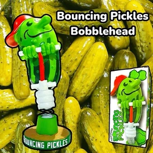 BOUNCING PICKLES Hartford Yard Goats Mascot Pickle MILB SGA Bobblehead - Picture 1 of 10