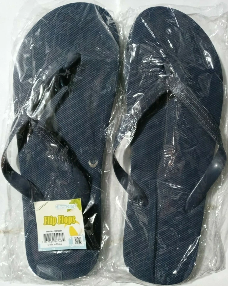 Home Rite Top Men's Flip Flops Slippers Size 8 Color Navy Blue