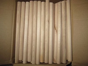 80 Buche Rundhölzer 16,5 mm x ca 140 mm - 160 mm - Bild 1 von 1