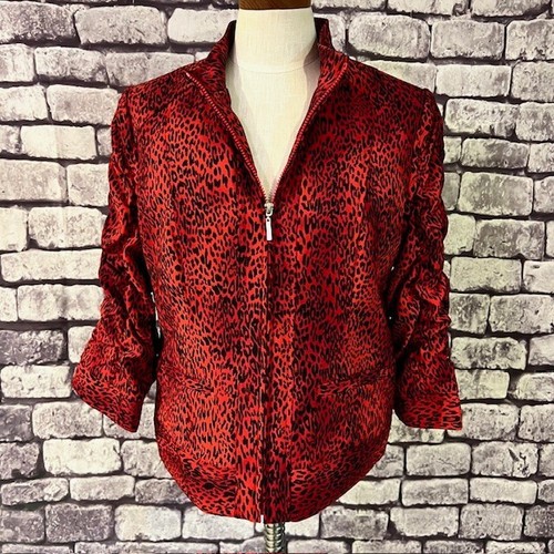 VETEMENTS Giacca Patchington rossa e nera completamente foderata manica 3 4 taglia M misto poliestere