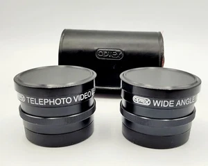 OPTEX Telephoto and Wide Angle Video LENSES (Set of 2) Lens w/ Case - Picture 1 of 5