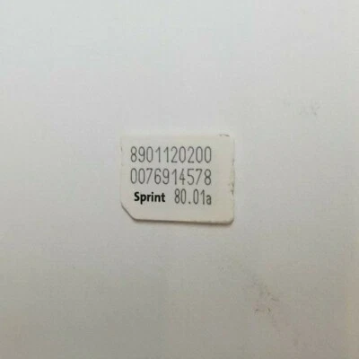 Sprint Boost Virgin Mobile Nano Sim Card ICCID 80.01a Stylo 3 Ls777 Simcard  - Image 1 of 2