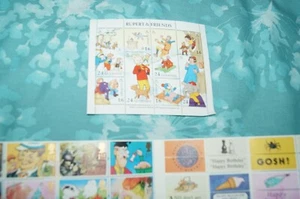 Collectible Rupert Bear and Friends Stamp Set - Picture 1 of 4