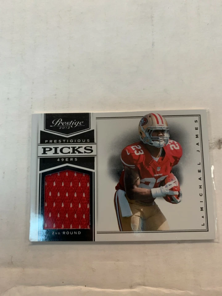 LaMichael James 2012 Prestige Rookie Jersey Card #23 Serial #038/149 - Image 1 of 1