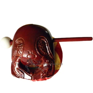 Bloque de suministro de templo Mokugyo pez de madera achiote monje budista zen de 3,5 pulgadas  - Imagen 1 de 2