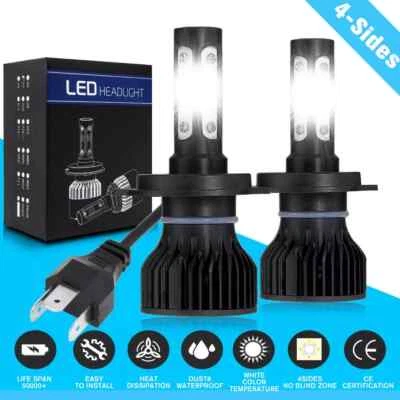 9003 H4 LED Headlight Bulbs Kit 10000W 1000000LM Hi/Lo Beam Super Bright White - Image 1 of 4