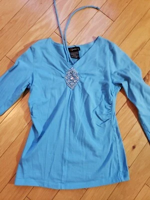EUC girls Speechless blue neck tie top size XL fits 10-12 year old - Image 1 of 4