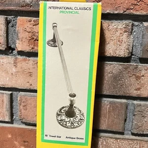 Hall Mack Antique Brass 18" Towel Bar International Classics Provincial 2595-18 - Picture 1 of 12