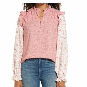 💕 RACHEL PARCELL 💕 XXS 💕 Rüschen Bluse Top NEU ORIGINAL 💕 - Bild 1 von 4