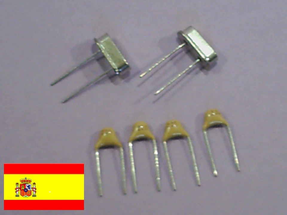 Kit cristales osciladores para micros Arduino PIC. 8MHz y 16MHz + condensadores. - Imagen 1 de 1
