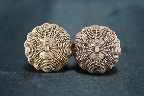 New Copper Wire Knobs Round Cabinet Dresser Kitchen Drawer Handmade Knobs 2 Pcs Cover
