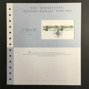 GERMANY ART-EDITION 2006/22 BROOKLYN BRIDGE NEW YORK  ARCHITECT ROEBLING - Picture 1 of 6