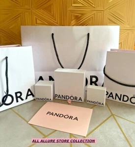 PANDORA Original WhiteRing/Charm Box~Shopping.Bag ~Gift Boxes~anti tarnish pouch - Picture 1 of 55