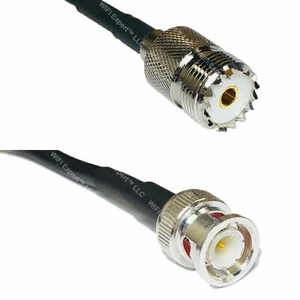 USA-CA RG58 SO239 UHF FEMALE to BNC MALE Coaxial RF Pigtail Cable - Picture 1 of 1