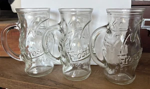 Three Vintage Clear Frostie Root Beer Elf Character Mug Glass Collectible 1970s - Picture 1 of 7