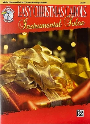 Easy Christmas Carols Instrumental Solos Violin w/ Piano Accompaniment CD Book - Image 1 of 4