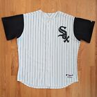 Chicago White Sox MAJESTIC AUTHENTIC SEWN Home Jersey SZ 54 XXL Black Sleeves 