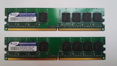 Memoria RAM DDR2 2x512Mb PC2-5300 DDR2 667 DIMM 240 Pin - adata - Immagine 1 di 2