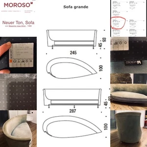 Moroso Couch Grande samt grün - Bild 1 von 13