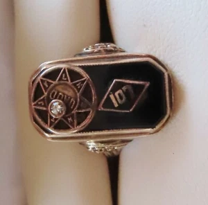 10 KT. ANILLO MASÓNICO ORO AMARILLO TALLA 6 peso 3,5 gr. - Imagen 1 de 12