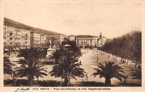 CPA 20 CORSE BASTIA PLACE SAINT NICOLAS AU FOND IMPERIAL HOTEL - Imagen 1 de 1